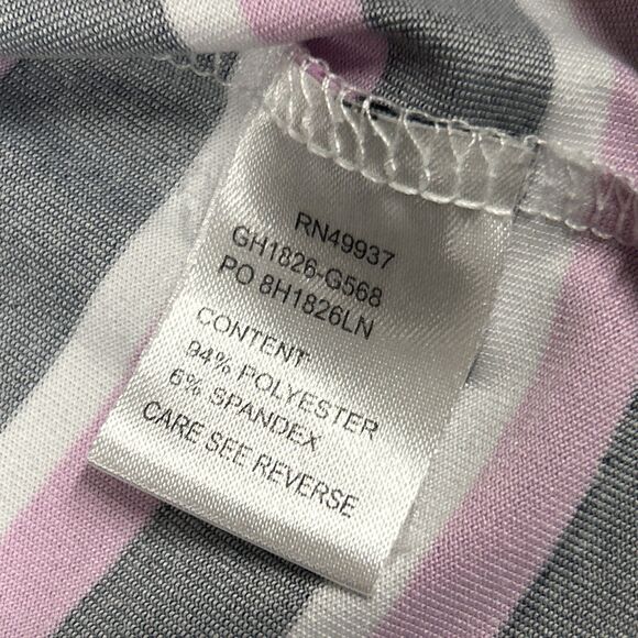 Tail Activewear Top Womens Large Golf Tennis Pickleball Striped Purple Navy - Picture 4 of 7